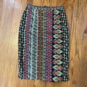 Anthropologie Multicolor Geometric Pencil Skirt